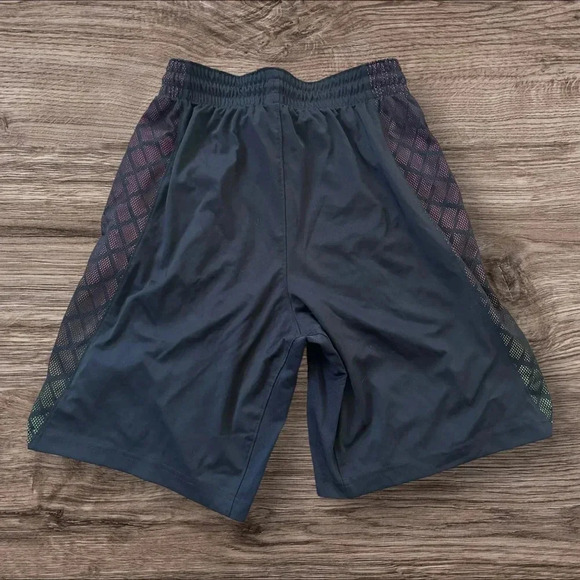 Nike Black Athletic Shorts with Green Accents - Picture 3 of 3